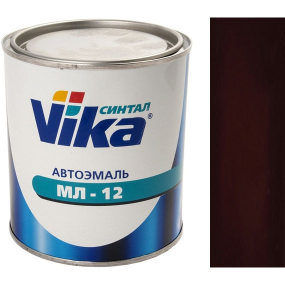Фото 1 - Автоэмаль МЛ-12, цвет Чёрная меламиноалкидная полуглянцевая профессиональная - 0,8 кг Vika/Вика.