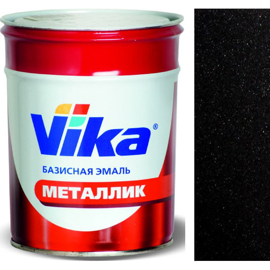 Фото 1 - Автоэмаль Металлик, цвет 651 Черный трюфель, профессиональная базовая, - 0,9 кг Vika/Вика.