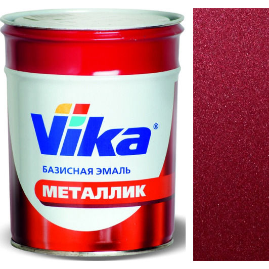 Фото 1 - Автоэмаль Металлик, цвет Daewoo 74U Spinel Red, профессиональная базовая, - 0,9 кг Vika/Вика.