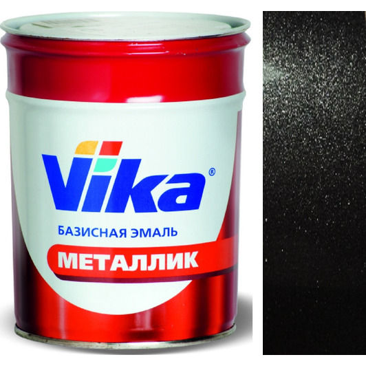 Фото 1 - Автоэмаль Металлик, цвет Hyundai D01 Черный, профессиональная базовая, - 0,9 кг Vika/Вика.