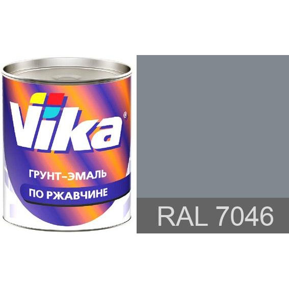 Фото 1 - Грунт-эмаль, цвет RAL 7046 Телегрей, шелковисто-матовая по ржавчине, - 0,9 кг Vika/Вика.