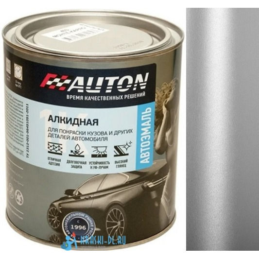Фото 1 - Автоэмаль для дисков Серебро алкидная воздушной сушки 1К матовая, 0.8 л Автон/Auton.