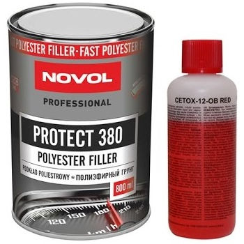 Фото 1 - Грунт Новол "Протект 380" (Protect 380) полиэфирный 1+1 заполняющий 2К копмлект  [0.8л+0.8л] Novol.